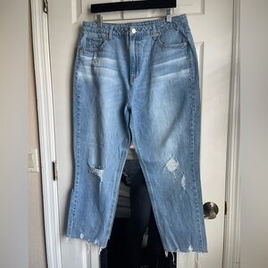 nwot no boundaries high rise mom jean